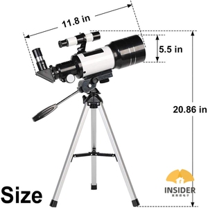 Télescope astronomique réfracteur portable de 30070 mm pour enfants et débutants, facile à utiliser avec un smartphone - Product Image 5