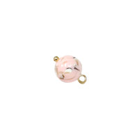 Kancing Giok Alami Bentuk Bulat Putih Pink 16L untuk Pakaian Tradisional