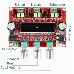 บอร์ดพัฒนาเครื่องขยายเสียงดิจิตอล 2.1 แชนแนล รุ่น Xh-M139 แรงดันไฟฟ้ากว้าง 12V-24V ใช้ชิป TPA3116D2 กำลังขับ 250W+100W - Product Image 2