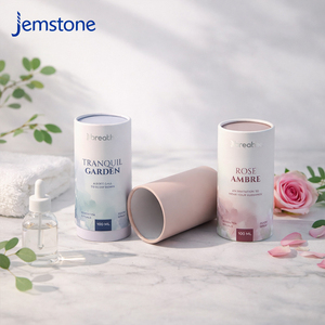 กล่องของขวัญน้ำหอมทรงกลมแบบพรีเมียม ดีไซน์ตามสั่ง บรรจุภัณฑ์กระดาษทรงกระบอกสำหรับน้ำหอมแบบรีไซเคิลได้ - Product Image 6