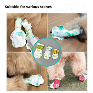 2025 Protector De Pie ajustable para lesiones, calcetines impermeables para perros, fundas desechables para patas para caminar perros - Product Image 6