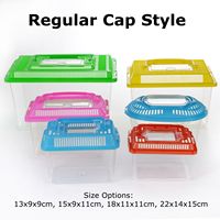 Accessoires portatifs d'aquariums de bol de poisson rouge en plastique pour le soin de petits animaux