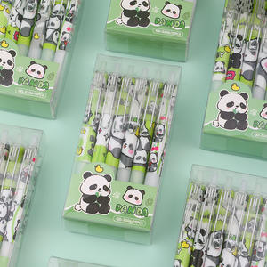 Groothandel 144 Stuks Cartoon Gel Pen Kawaii Dier Briefpapier 0.5 Zwart Met Metalen Haak Kantoor Schrijf Schattige Pennen - Product Image 5