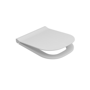 Asiento de Inodoro Termoestable con Cierre Suave MIRTO, Blanco, 48 cm de Largo, 38 cm de Ancho, 6 cm de Alto - Product Image 1