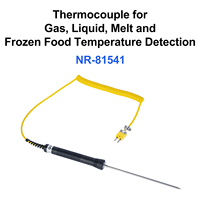 Handheld Surface Thermocouple Probe Durable Fast Response Thermocouple for Gas Liquid Melt and Frozen Food Temperature Detection