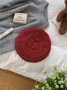 Nouveau Béret en Coton Rayé Fait Main pour <span class=keywords><strong>Femme</strong></span> 2025 – Collection Printemps-Été, Style Décontracté Plage et Artiste - Product Image 5