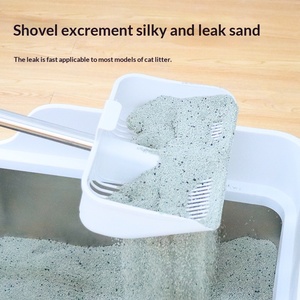 Stainless Steel Lengthened Handle Cat Litter <strong>Scoop</strong> Long Handle Cat Litter Shovel <strong>Poop</strong> Picker for Pet - Product Image 3