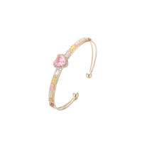 Nouveau Bracelet Rétro Vintage pour Femme, Bijou Gothique Solide en Forme de Cœur, Original, avec Zirconium Texturé, pour Banquet