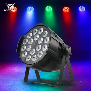 18*18W RGBWAUV 6in1 Dmx512 kontrol suara diaktifkan lampu LED Par DMX dj Club lampu panggung