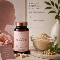 Poudre d'extrait de soja naturelle non-OGM de qualité alimentaire 40% 80% Isoflavones de soja Emballée sous vide en bouteille/fût