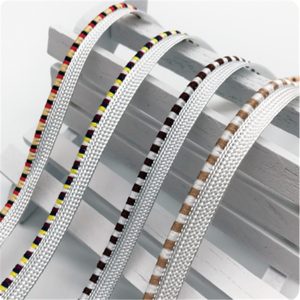 Chất lượng cao tùy chỉnh sọc Polyester 10mm sáng lurex đường ống dây dây BISE Băng sinh thái thân thiện cho nhà dệt - Product Image 5