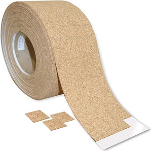 Tampon de liège antidérapant et absorbant les chocs Tampon <span class=keywords><strong>isolant</strong></span> en verre auto-adhésif Tampon de liège en mousse carré Papier de liège adhésif circulaire - Product Image 3