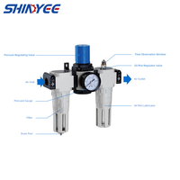 Unidad Separadora de Aceite y Agua SHINYEE Serie POC-G, Regulador de Presión, Filtro, Lubricador de Niebla de Aceite, Drenaje Automático, Fuente de Aire