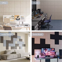 Panneaux acoustiques en fibre de polyester haute densité de 9 mm/12 mm/15 mm/24 mm d'épaisseur pour la maison, le bureau, le salon, la chambre à coucher, les murs et les plafonds
