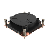 Vollkupfer-VC-Platten-CPU-Kühler für LGA 2011 1366 115X 1200 1150 mit Kupferlamellen und 4-Pin-PWM-Lüfter für IPC 1U Serverkühlung