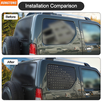 Accessoires de voiture extérieurs, autocollant extérieur pour vitre arrière de voiture, autocollant en PVC noir pour vitre arrière, compatible avec Suzuki Jimny 2007-2017