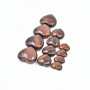Miss Stone Factory Wholesale Natural Stone Healing Red Tiger Eye Love Heart Shape Decoration