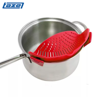 TAZE siliconen opzetzeef met clip, geschikt voor alle potten en kommen voor spaghetti, pasta, noedels en fruit HI357