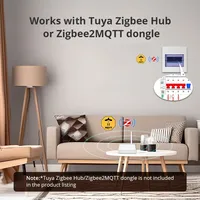 Zemismart Tuya Zigbee 120A Medidor de Energía Inteligente Tuya para Carril DIN, Monitor de Potencia Trifásico con CTs de Núcleo Dividido, Funciona con HA