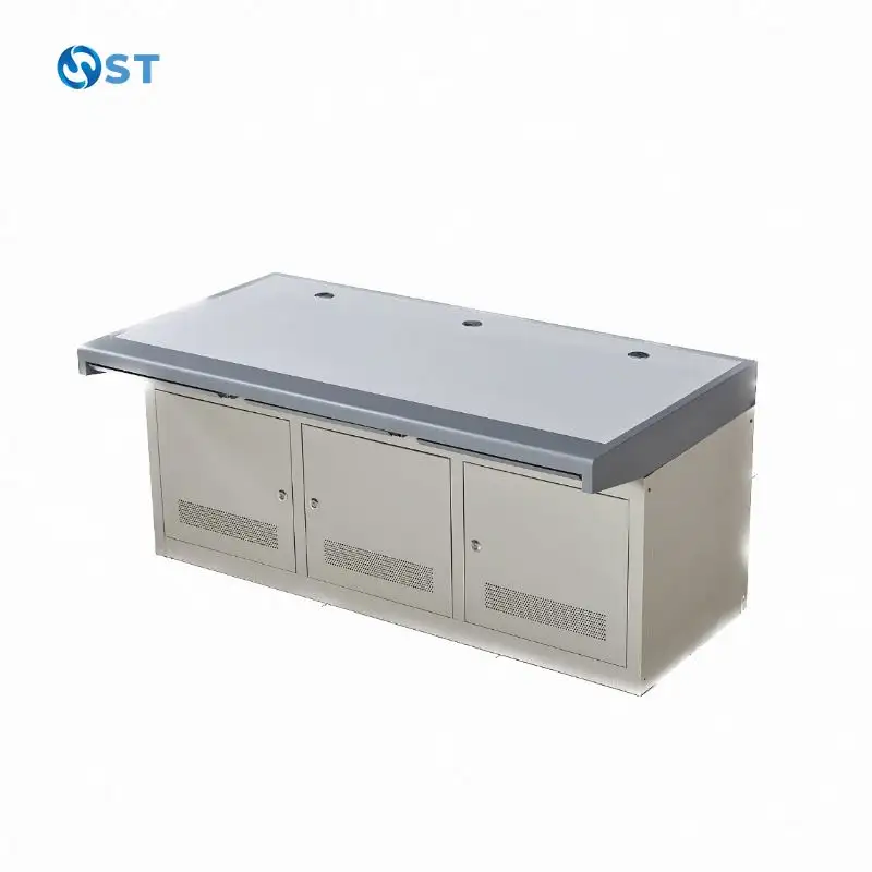 Security Monitor Center Console Desk Fireproof Stainless Steel Frame Table Command Center Commercial Office Furniture