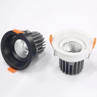 Spot encastré LED réglable en aluminium au design moderne, IP44, anti-éblouissement, CRI 90 élevé, dimmable pour l'éclairage domestique et de bureau