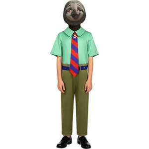 Disfraz de Cosplay de Oficial Lightning de Zootopia para Niños de 8 a 13 Años, Camisa Verde, Corbata Roja y Azul, Pantalones Color Oliva, para Fiestas de Halloween y Juegos de Rol - Product Image 1
