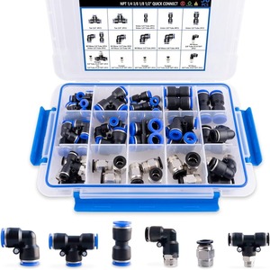 Kit de Conexión Rápida para Mangueras Neumáticas NPT 1/4 3/8 1/8 1/2, Accesorios de Aleación y Plástico para Compresores de Aire - Product Image 1
