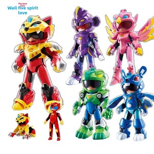 Pigpig Hero Super Star Five Spirits: Simpatico Animale Domestico Trasformabile con Armatura Volante, Combinazione a Vento, Tigre Kung Fu, Piccolo Eroe - Product Image 1