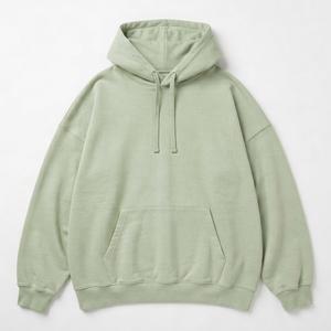 Sweat à capuche oversize 100 % coton pour homme, en molleton tricoté respirant avec poche, style streetwear pour l'automne - Product Image 1