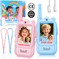 Custom AMZ Hot Sale Kids Toys Gift <strong>Item</strong> with CE FCC Rohs 2 Pack Rechargeable 3-8 Year Old Boy Girl Real Time Video Walkie Talkie
