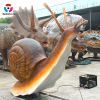 Statue d'escargot animatronique interactive pour parc à thème, animal mécanique étanche pour la décoration d'événements