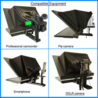 Layar Monitor Lipat 20 Inci HD dengan Fitur Pembalikan Otomatis, Kontroler Nirkabel, Kamera, Teleprompter, Termasuk Pedal Kaki