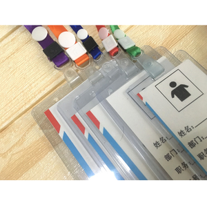 Benutzer definierte hochwertige PVC Hard <span class=keywords><strong>Card</strong></span> Case Kunststoff ID-Karten halter mit Lanyard - Product Image 6