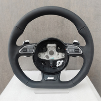 Volant en cuir à fond plat B8, durable et performant, pour Audi A3 A4 A5 Q5 A6 C6 C7 2009-2016 - Vente flash