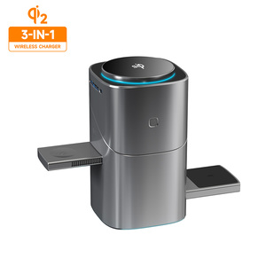Caricatore Wireless 3 <span class=keywords><strong>in</strong></span> 1 Completamente Automatico Vina <span class=keywords><strong>Tech</strong></span> per iWatch, Stazione di Ricarica Rapida Qi2.0 per iPhone con Ventola - Product Image 6
