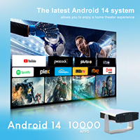 Projecteur LCD Salange version personnalisée, Android, 500 ANSI, mise au point automatique, WiFi, grande pièce, divertissement à domicile, projecteur OEM