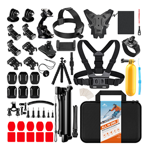 Juego de accesorios de Cámara de Acción Hongdak para Gopro Hero 13 12 11 10 para <span class=keywords><strong>Xiaomi</strong></span> Yi <span class=keywords><strong>Insta360</strong></span> X4 X3, Kit de funda, montaje de correa, palo de Selfie - Product Image 1