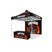 Tente pliante publicitaire extérieure personnalisée avec logo, auvent portable, gazebo résistant à l'eau 4x4m, pour jardin, commerce et salons professionnels
