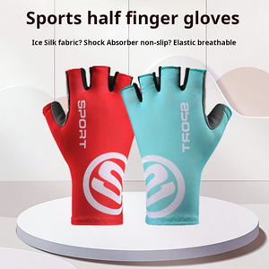 Nouveaux <span class=keywords><strong>gants</strong></span> unisexes antidérapants à demi-doigts pour sports de plein air, <span class=keywords><strong>gants</strong></span> longs d'entraînement, protection estivale pour le VTT - Product Image 2
