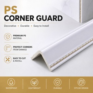 Profilé d'angle en <span class=keywords><strong>polystyrène</strong></span> imperméable PS pour le renforcement des angles des murs intérieurs en plaques de plâtre - Product Image 1
