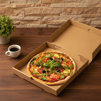Cajas de Pizza Biodegradables, Ecológicas, Impermeables, Personalizadas, Reciclables, de Alta Gama, con Laminado Mate, Aptas para Alimentos, para Llevar, Hornear y Comida para Llevar