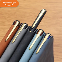 Carnet de notes professionnel A5 en cuir PU effet peau, avec logo personnalisé, reliure à feuilles pliées, couverture rigide, boucle pour stylo, papier ligné crème 80g