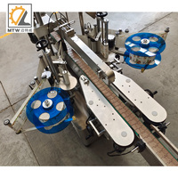 Machine d'étiquetage automatique MTW pour étiquettes adhésives elliptiques, plates, rondes, carrées, pour bouteilles, double face