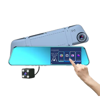Hesida miroir Dash Cam 1080P 4.5 pouces écran tactile Dash caméra avant et arrière Dashcam Vision nocturne caméra de recul voiture DVR