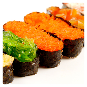 HN Factory Seafoods Frozen Masago <span class=keywords><strong>Tobikko</strong></span> Venta caliente para Sushi Foods Box Packaging con naranja Verde Negro Amarillo Rojo Colores - Product Image 1