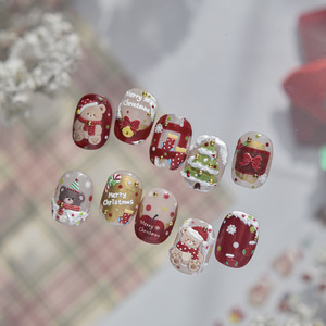 Autocollants pour ongles de Noël mignons et amusants, petite taille, hiver, autocollants adhésifs pour nail art, pour salon, DIY, manucure - Product Image 3