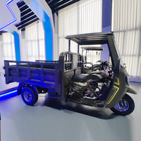 Tricycle motorisé à essence robuste de 250 cm³, à benne ouverte, capacité de 2000 kg, vitesse de 60 km/h, certifié ISO 9001
