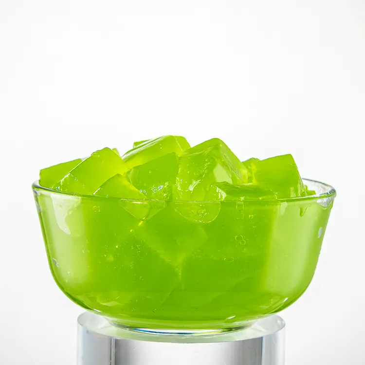 1 كيلو جرام هلام نكهة جيدة وملونة يمكن تناؤها مباشرة شاي حليب محلات مشروبات بالجملة تجارية خضراء