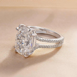 Anello Rettangolare a Doppio Strato Stile Vintage per Donne - Product Image 5