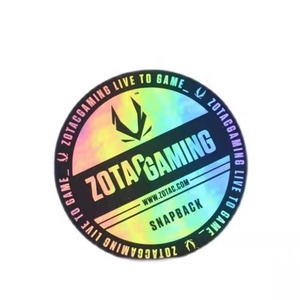 Etiqueta adhesiva troquelada de vinilo de PVC impermeable, pegatinas holográficas con logotipo personalizado para holograma de gorra de béisbol - Product Image 1